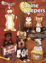 Plastic Canvas 7 Canine Dog Treat Mail Keepers Doorstop Clock Notepad Pa... - $13.99