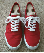 Sneakers Red Canvas City Sneaks Womens Size 10 (Run a Little Narrow) - $17.95