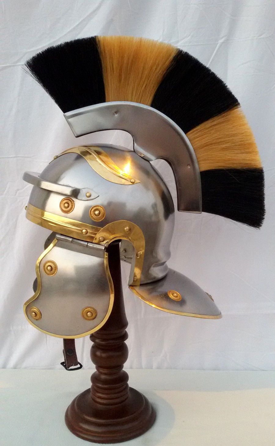 Roman Centurion Helmet Medieval Knight Armor Costume With Plume