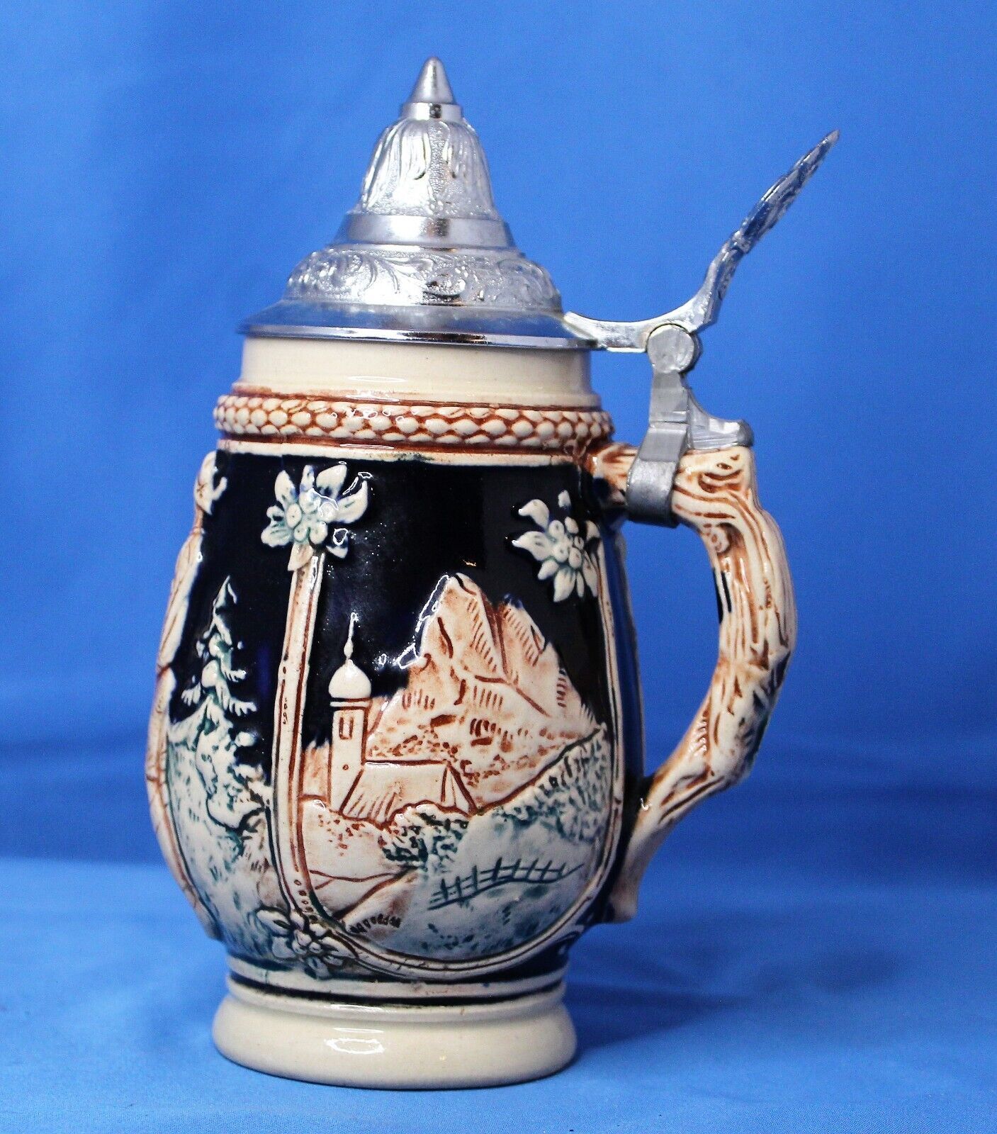 DBGM German Beer Stein 7" w Pewter Lid Made In Germany Germany