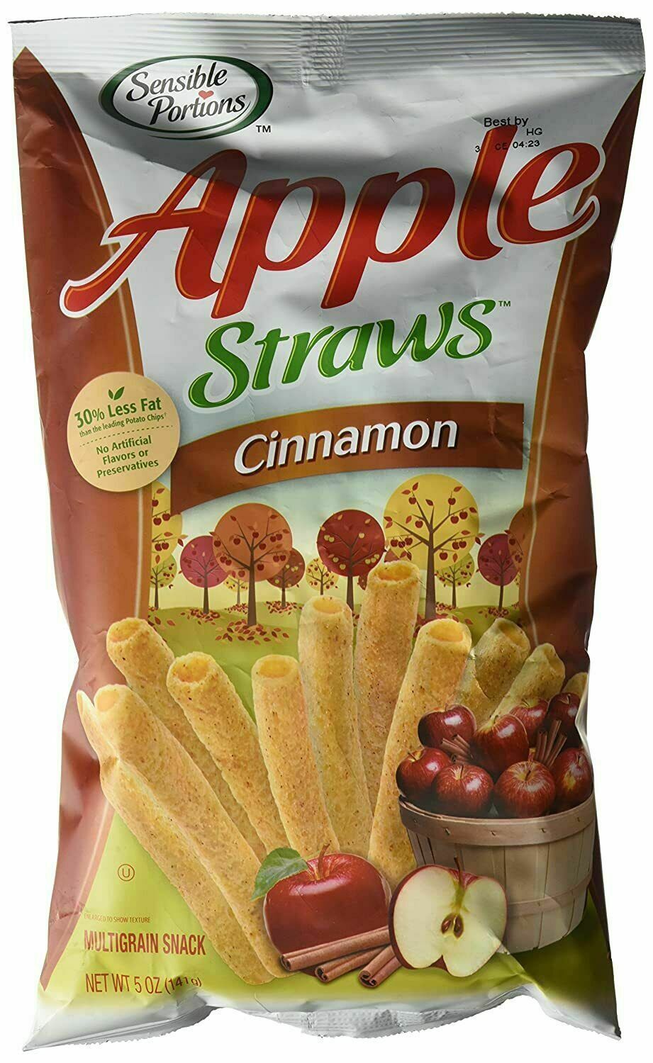 Sensible Portions DELICIOUS Apple Straws, Cinnamon, 5 oz. free shipping