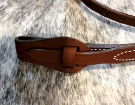 Action Company Browband Headstall Pecan Medium Oil Horse Size NEW image 1