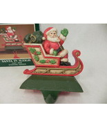 Midwest Importers Vintage Ghisa Babbo Natale IN Slitta Calza Appendiabit... - $79.55