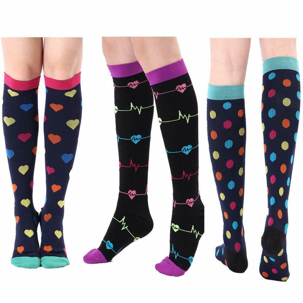 ZFiSt 3 Pairs Medical&Althetic Compression Socks for Women, 2030 mmHg
