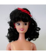 Vintage Disney Snow White Doll Twist Waist Earrings Ribbon Bow - $17.81