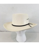 Western Express Appaloosa sz 7 White Hard Shell Banded Cowboy Hat - $28.71