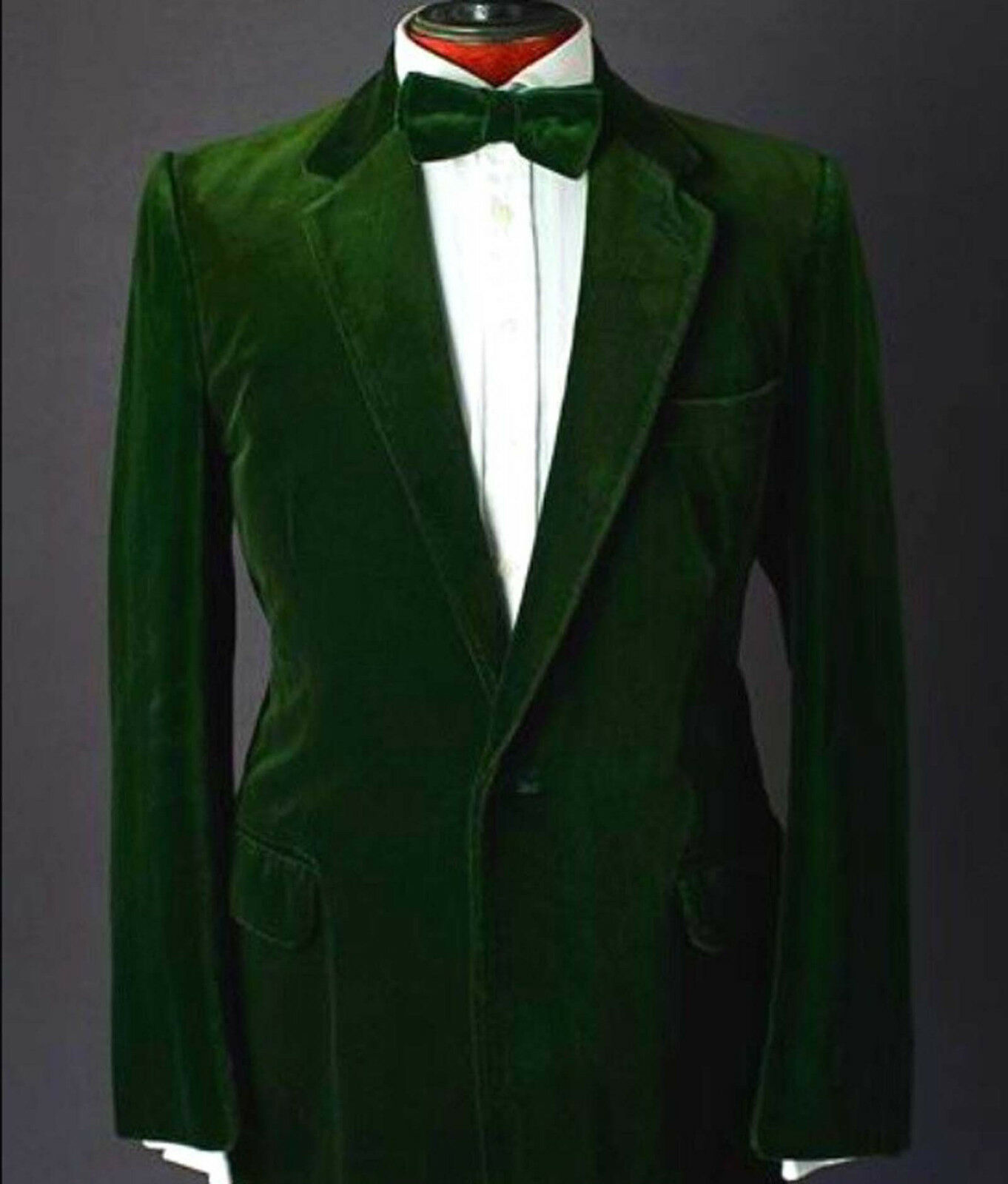 Men Green Smoking Jackets Designer Elegant Luxury Party Wear Blazer 