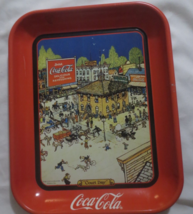 Coca Cola Court Day A Cartoon ad from 1921 Metal Tray  1990 scratches - $4.95