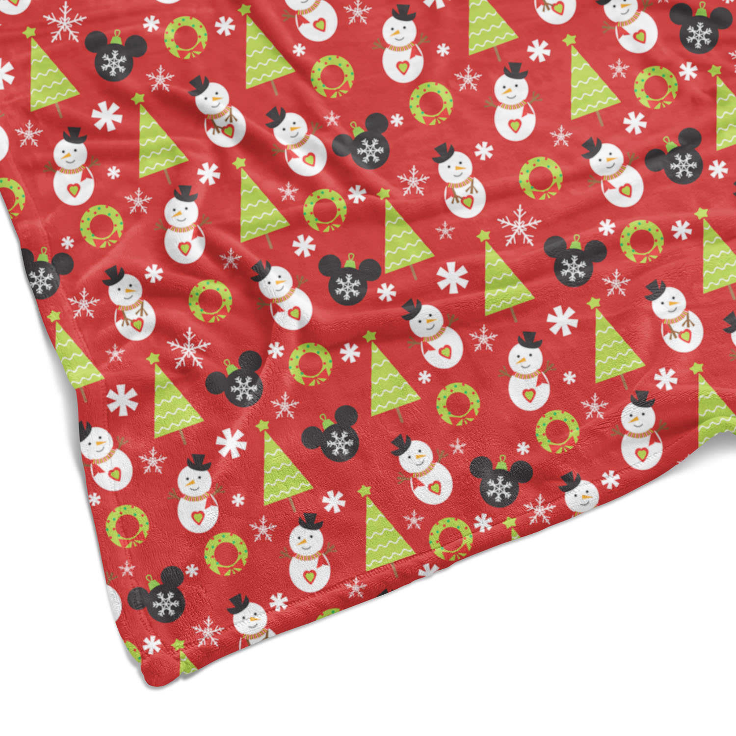 Christmas Mickey Baubles Disney Inspired Fleece Blanket Afghans
