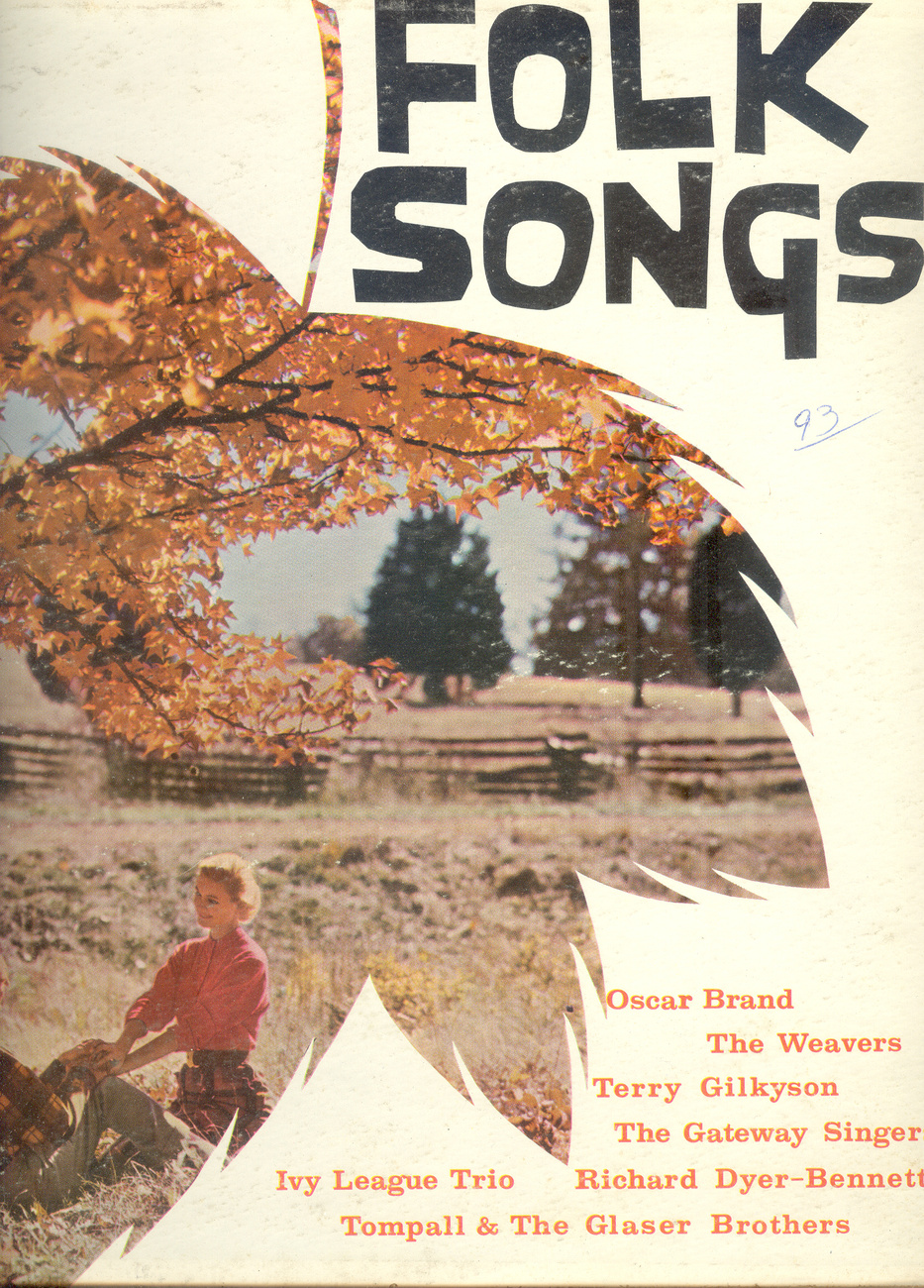 FOLK SONGS LP Oscar Brand Weavers Richard Records