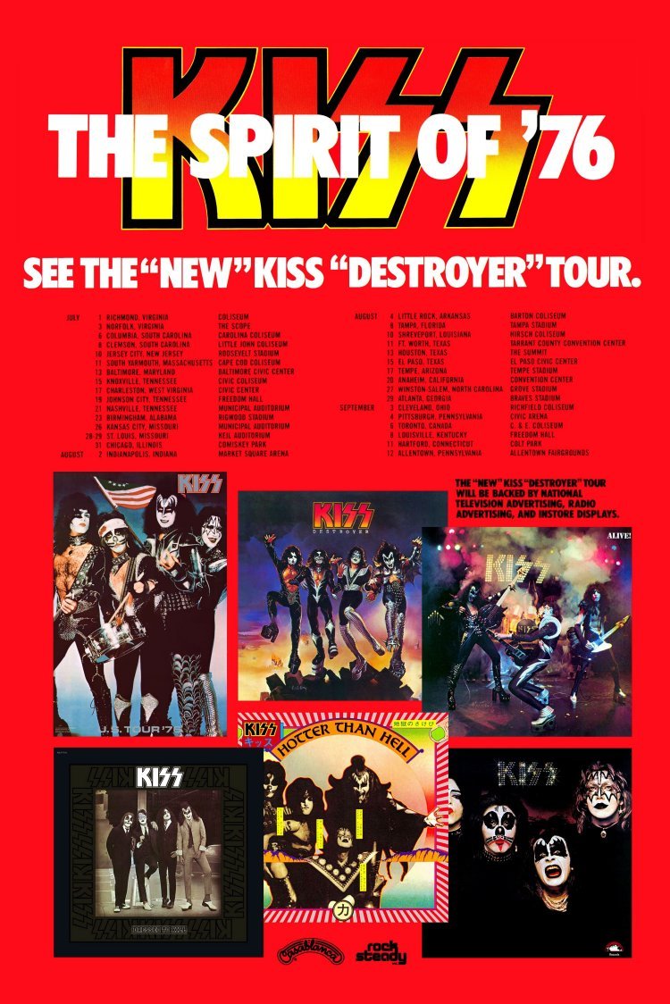 kiss destroyer tour dates