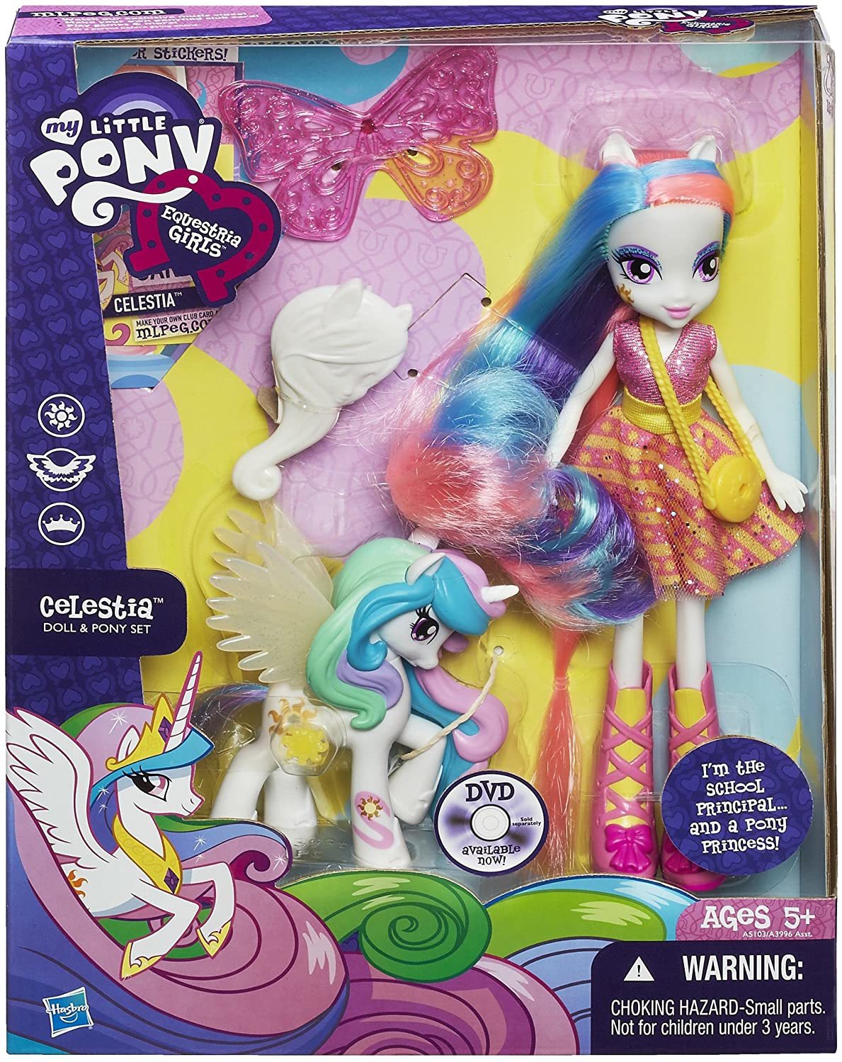 My Little Pony Equestria Girls Celestia Doll and Pony Set - Dolls ...