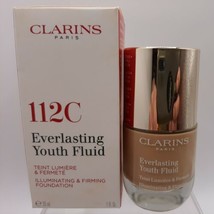 CLARINS Everlasting Youth Fluid Illuminating & Firming Foundation 1oz, 112C, NIB - $39.59