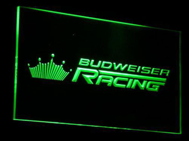 Budweiser Racing LED Neon Sign hang sign the walls decor crafts display glowwing