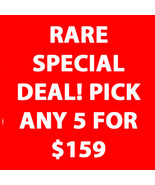 EXTENDED SPECIAL LOW DEAL JULY 4-5 MON - TUES PICK ANY 5 FOR 159 DEAL  M... - $159.20