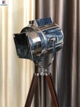 NauticalMart Vintage Flap Searchlight Tripod Floor Lamp Industrial Marine Spotli