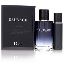 Christian Dior Sauvage Cologne 3.4 Oz Eau De Toilette Spray 2 Pcs Gift Set  image 1