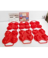 3 JELLO Jigglers Egg Molds Sculptured hearts 2 christmas red instructions - $74.25