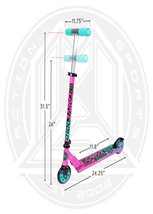 Madd Gear CARVE 100 Purple Pink Teal - Folding Aluminum Kick Scooter - Suits Gir image 6