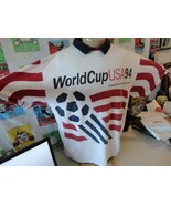 Vintage Adidas USA World Cup 1994 90s Soccer Polo Shirt XL - $74.24