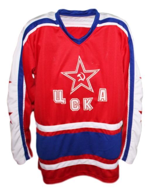 Fetisov Team Russia CSKA Retro Hockey Jersey New Red Any Size