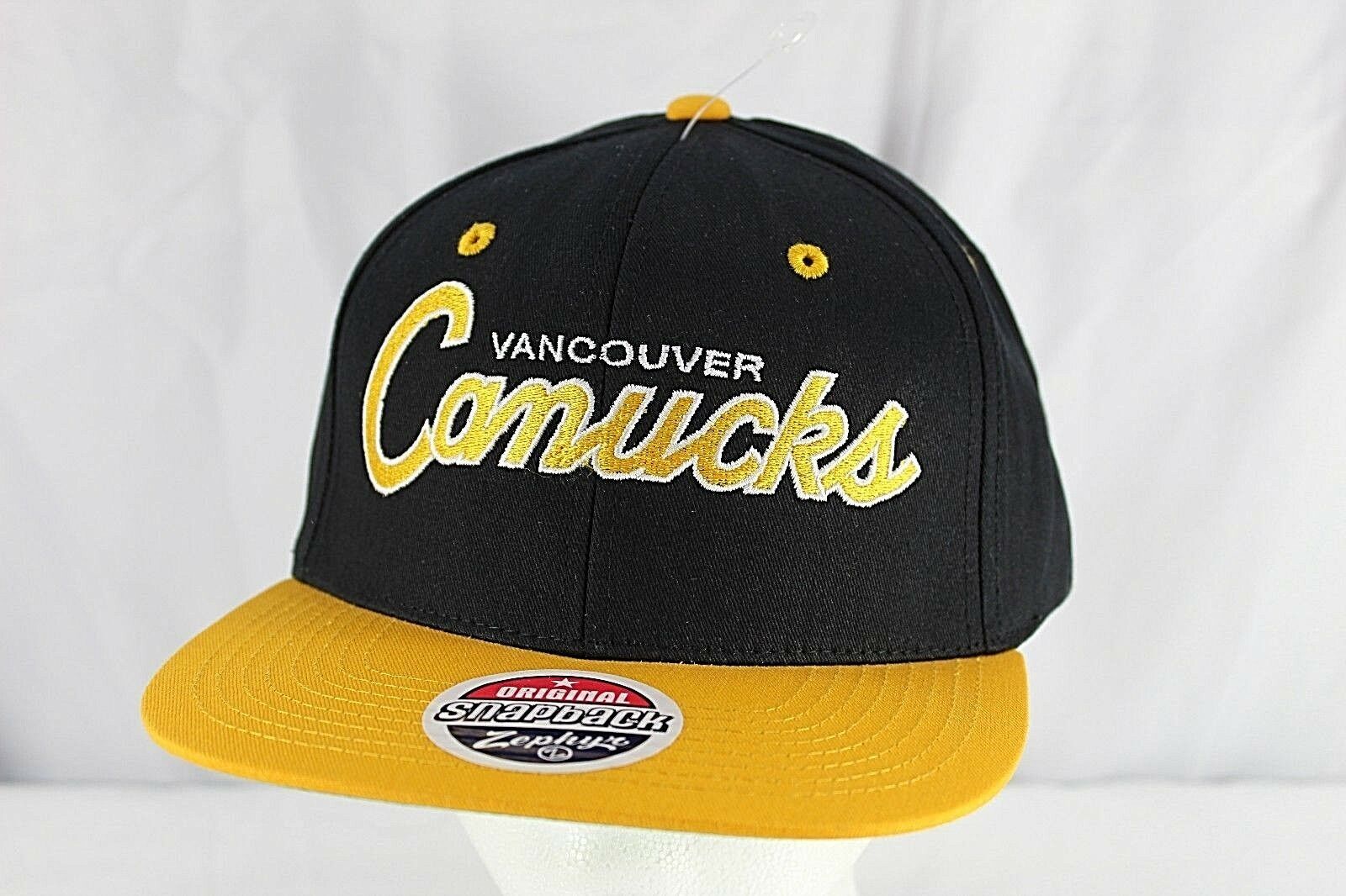 Vancouver Canucks NHL  Black Yellow Baseball Cap Snapback - $23.99