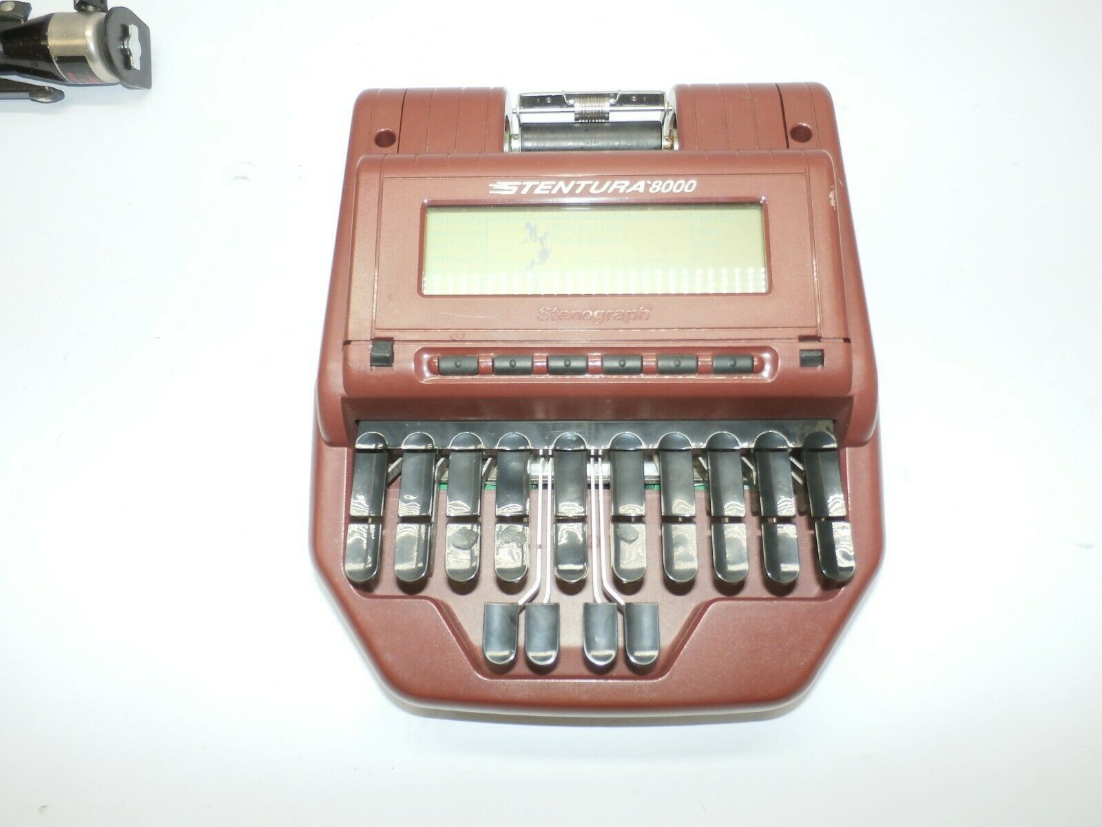 Stenograph Stentura 8000 Court Reporting Machine w/ Tripod, PSU *see