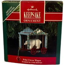Hallmark Keepsake Polar Circus Wagon Bear Christmas Tree Ornament 1991 I... - $5.90