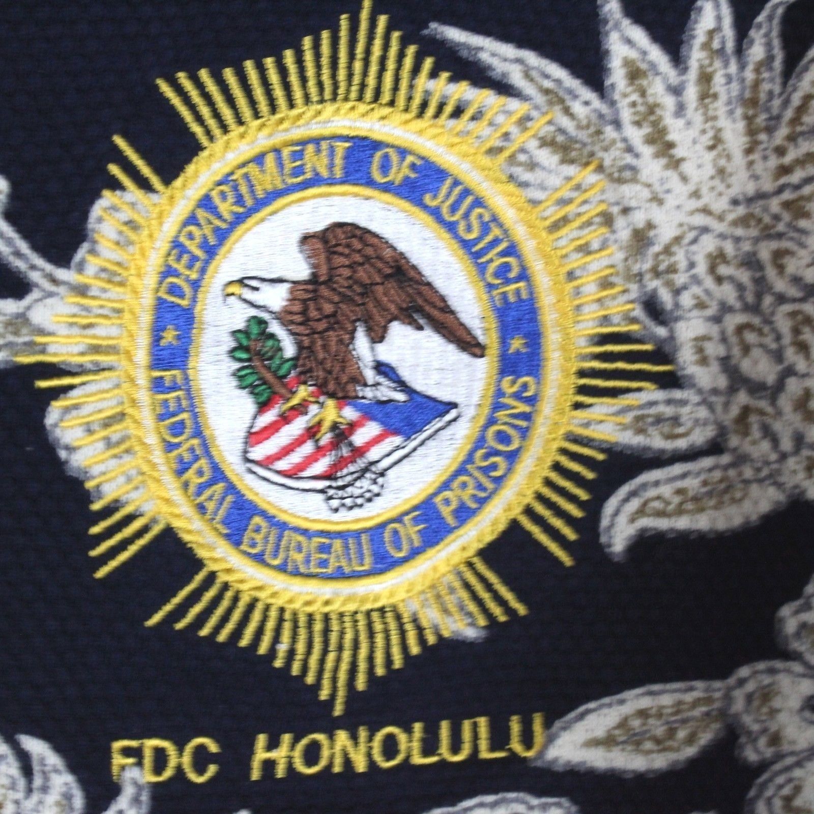 Hawaiian Polo TShirt M Federal Bureau FDC Honolulu Department of