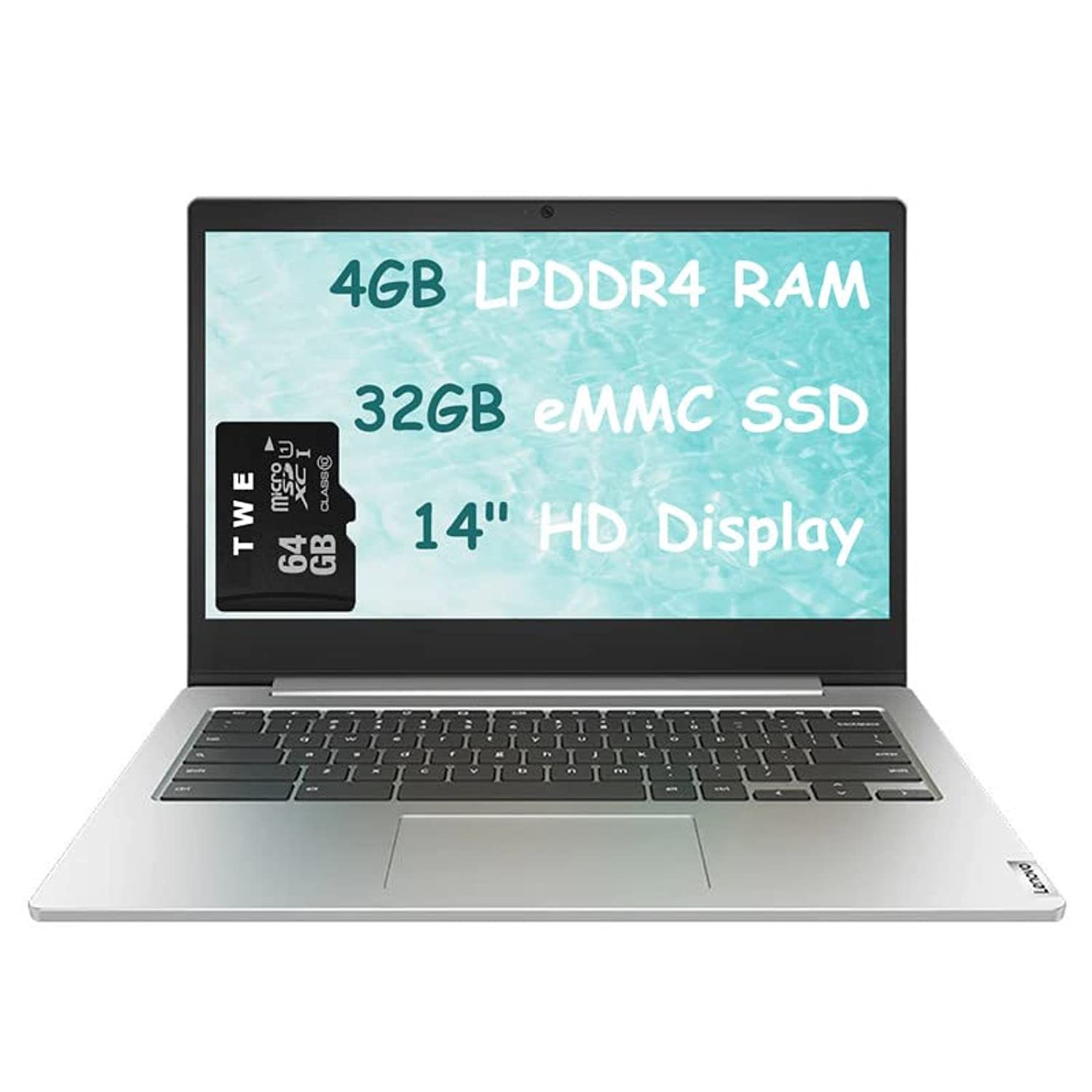 Lenovo Chromebook 3 Laptop, 14 HD Display, Intel Celeron N4020 CPU, 4GB LPDDR4