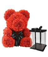 23cm Rose Bear Heart Artificial Flower Rose Teddy Bear For Women Valenti... - $3.42+