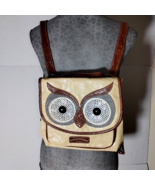 Unionbay Backpack with Owl Face Silver Studs for Eyes Faux Leather 12x10x4 - $15.88