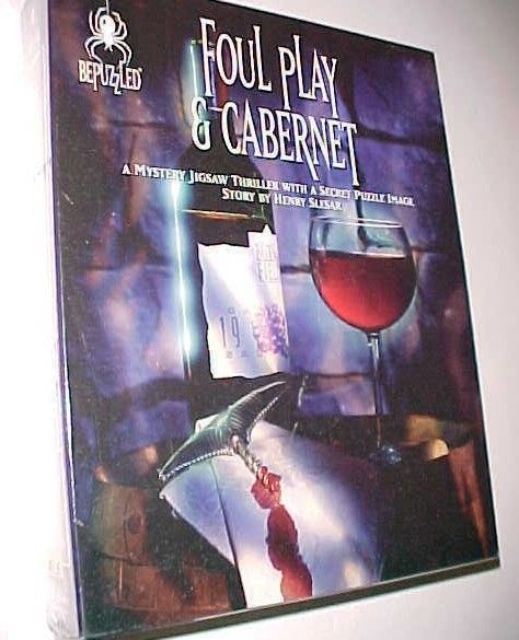 Primary image for Be Puzzled Foul Play Cabernet 1000 Piece Mystery Jigsaw Puzzle Henry Slesar New