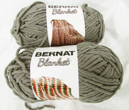 Bernat blanket yarn choice of color: gray, aqua, taupe, colonial blue or navy - $8.00+