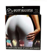 NEW WOMEN'S FULL BUTT BOOSTER PADDED PANTY BRIEF SHAPER BEIGE #AS6776