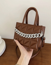 Mini Quilted Chain Decor Square Bag - $10.00