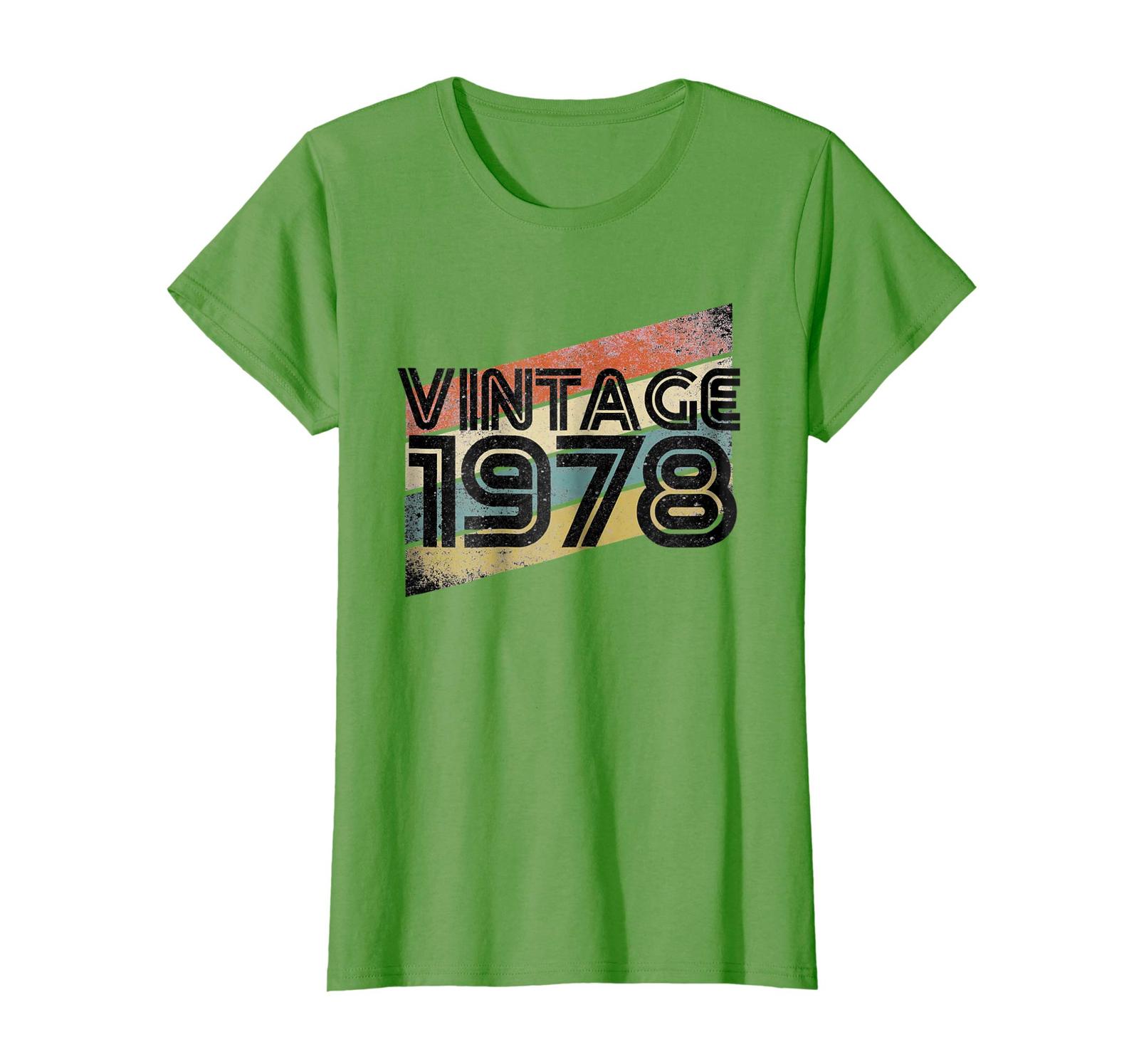 New Tee - Vintage 1978 - Retro 40th T Shirt Gift 40 Yrs Years Old Wowen ...