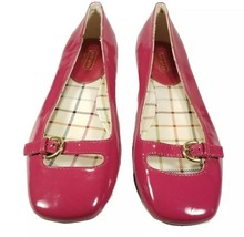 Coach Ellyce Women&#39;s Size 7 B Patent Flat Ballet Pink Fuschia Shoes Q360... - $31.08