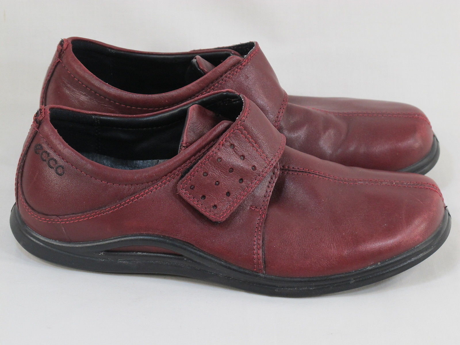 ECCO Red Leather Comfort Shoes Velcro and 50 similar items