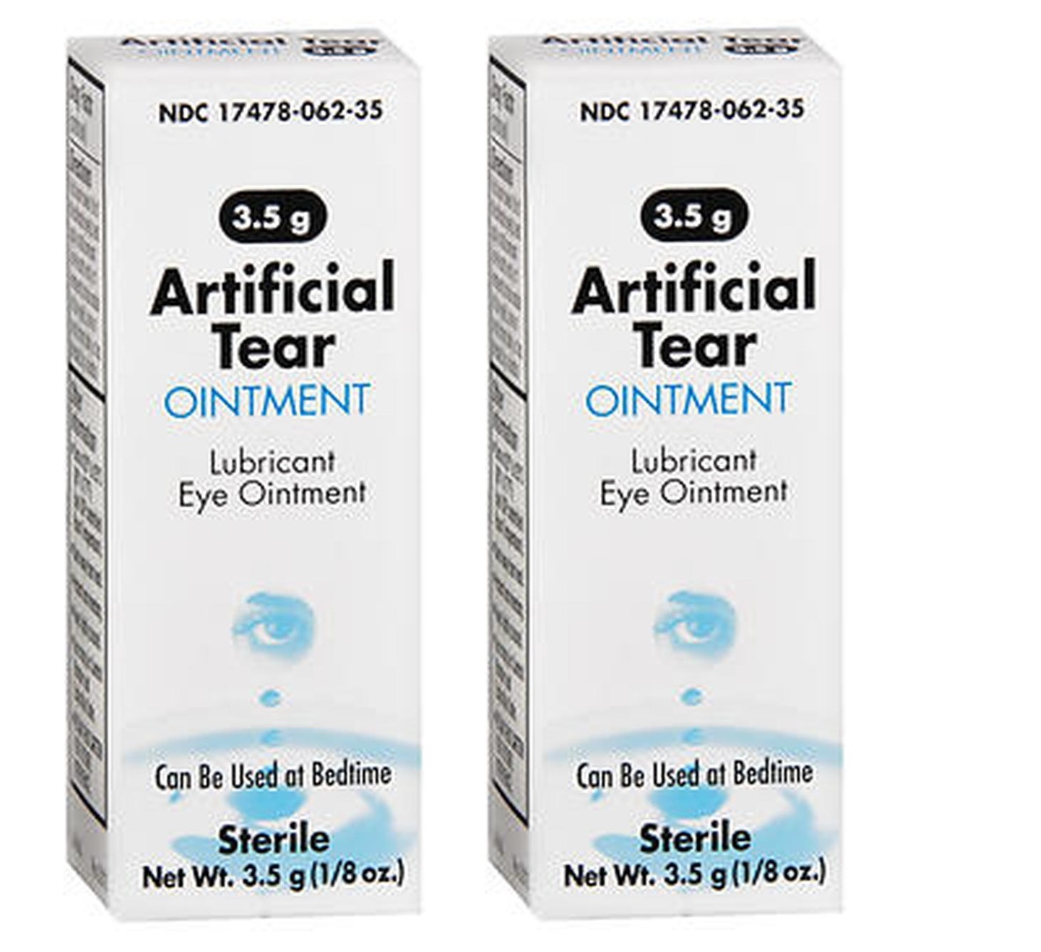 2pack Akorn Akwa Artificial Tears Lubricant Eye Ointment 3.5gm Exp 2021