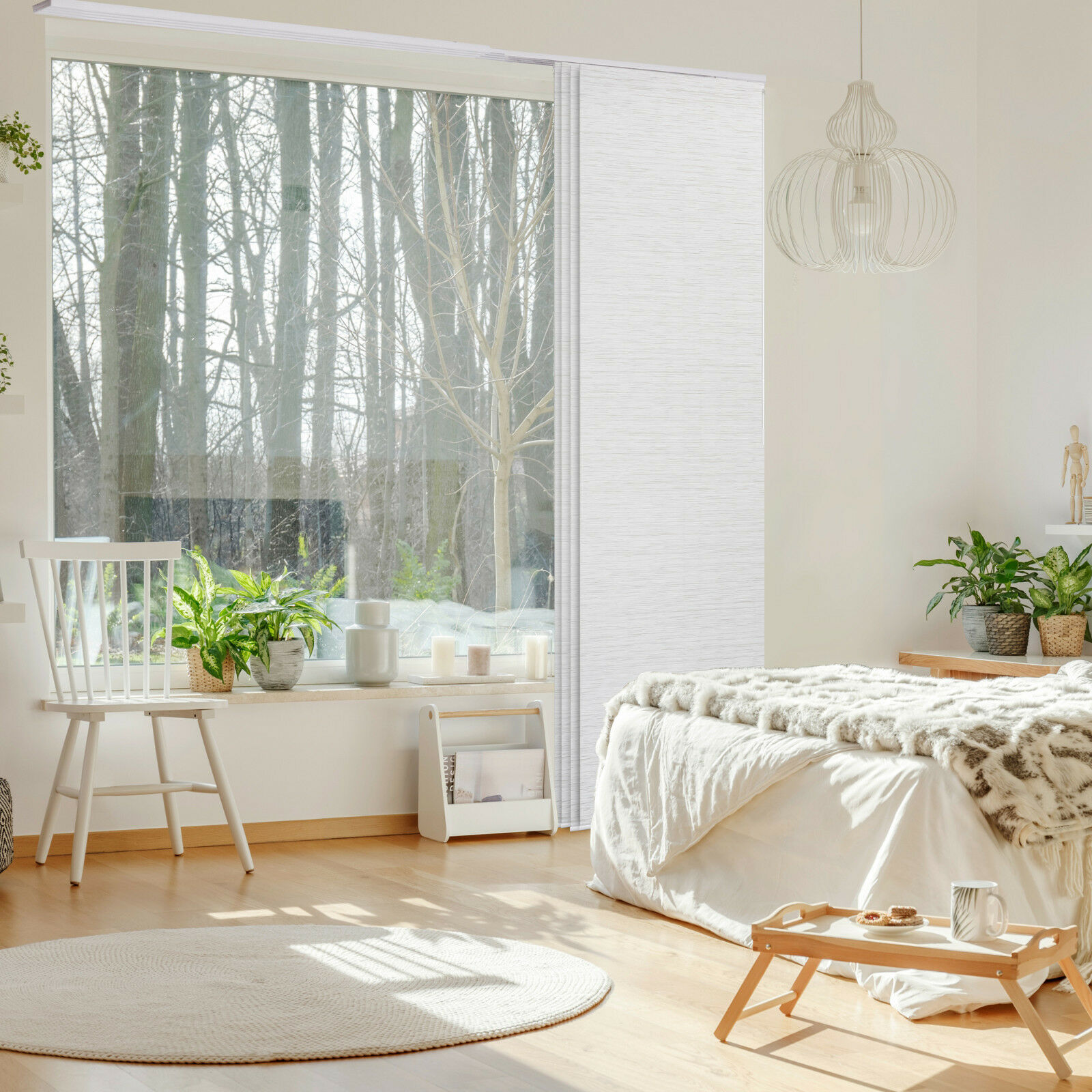 GoDear Pleated Sliding Door Blind Sliding Panel Blind Window Vertical