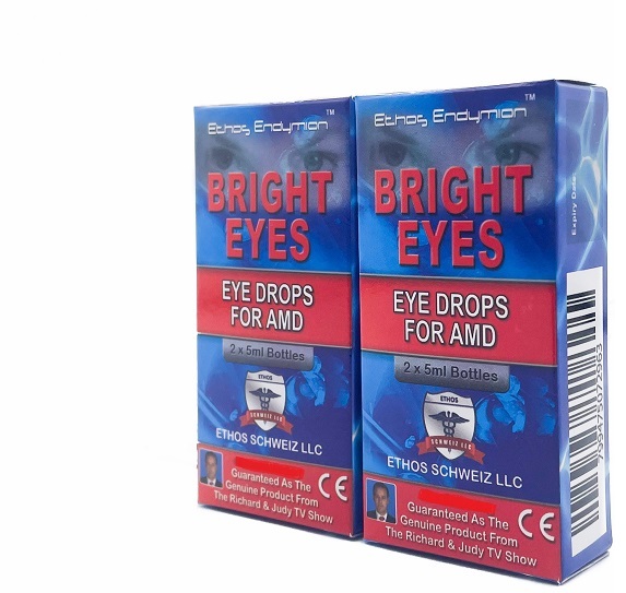 Ethos Bright Eyes Macular Degeneration Eye Drops for AMD 2 x Box 20ml Eye Drops & Wash