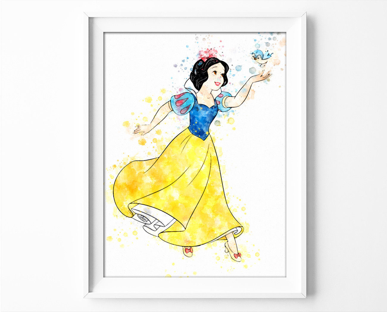 Snow White Print Disney Princess Watercolor Poster 33x47
