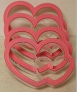 New Lot of 4 Sweet Creations by Good Cook Double Heart Cookie Cutter Val... - $7.99