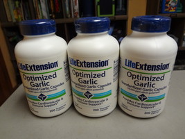 Life Extension Optimized Garlic Cardiovascular (3) Bottles Exp 2018 New - $49.00