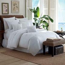 Tommy Bahama Tropical Hideaway Quilted Stripe White Euro Pillow Sham - £18.55 GBP