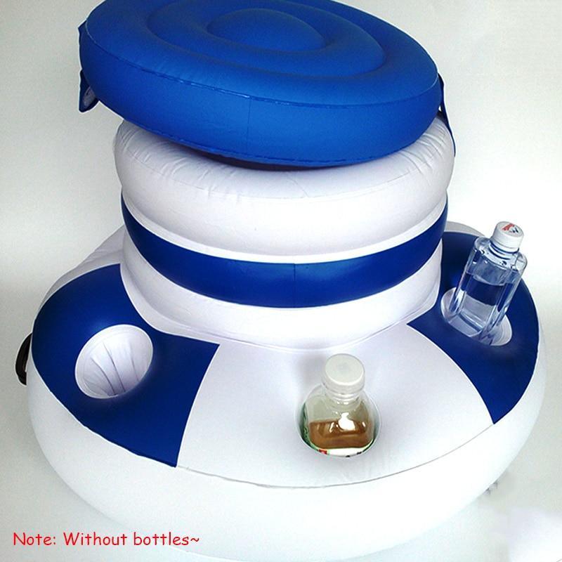 Inflatable Ice Bucket Pool Floats Adults Plastic Ice Cubes Drink Cooler Food Inflatable Floats