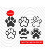 Dog Paw Print Svg, Cat Paw, Puppy Paw, I love My Dog. eps, svg, dfx, png - $1.60