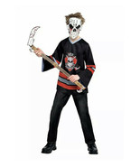 Bloody Face-Off Hockey Halloween Costume for Boys, Size XL 6pcs with Sti... - $27.99