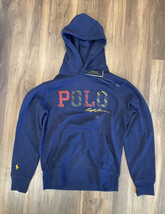 $148 Men’s Polo Ralph Lauren Striped Logo Pullover Hoodie Sweatshirt Size Small - $118.75
